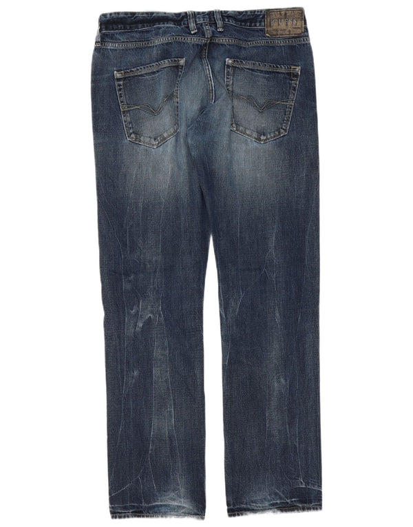 Jeans dritti da uomo Guess W34 L34 cotone blu