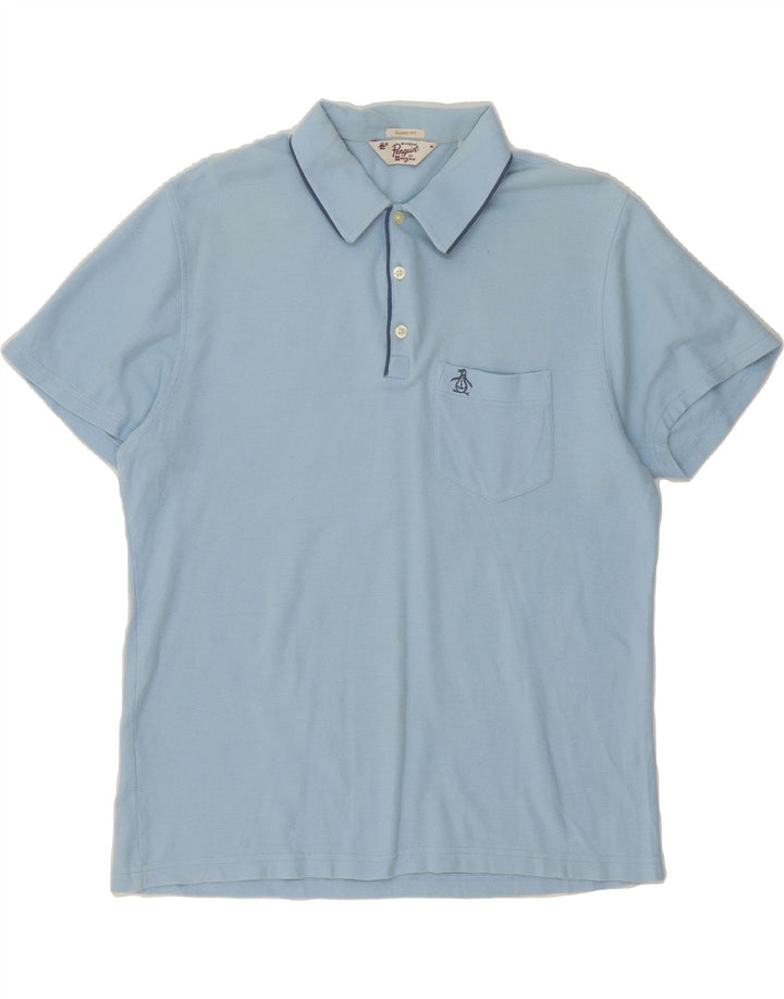 WRANGLER Mens Classic Fit Polo Shirt Medium Blue Cotton Vintage Wrangler and Second-Hand Wrangler from Messina Hembry 