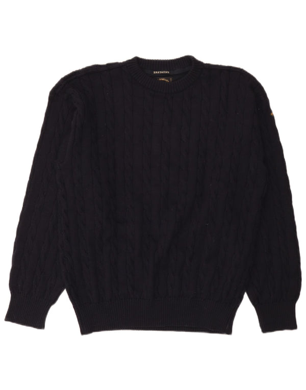 Paul & Shark Herre BRETAGNE Crew Neck Jumper Sweater Large Navy Blue