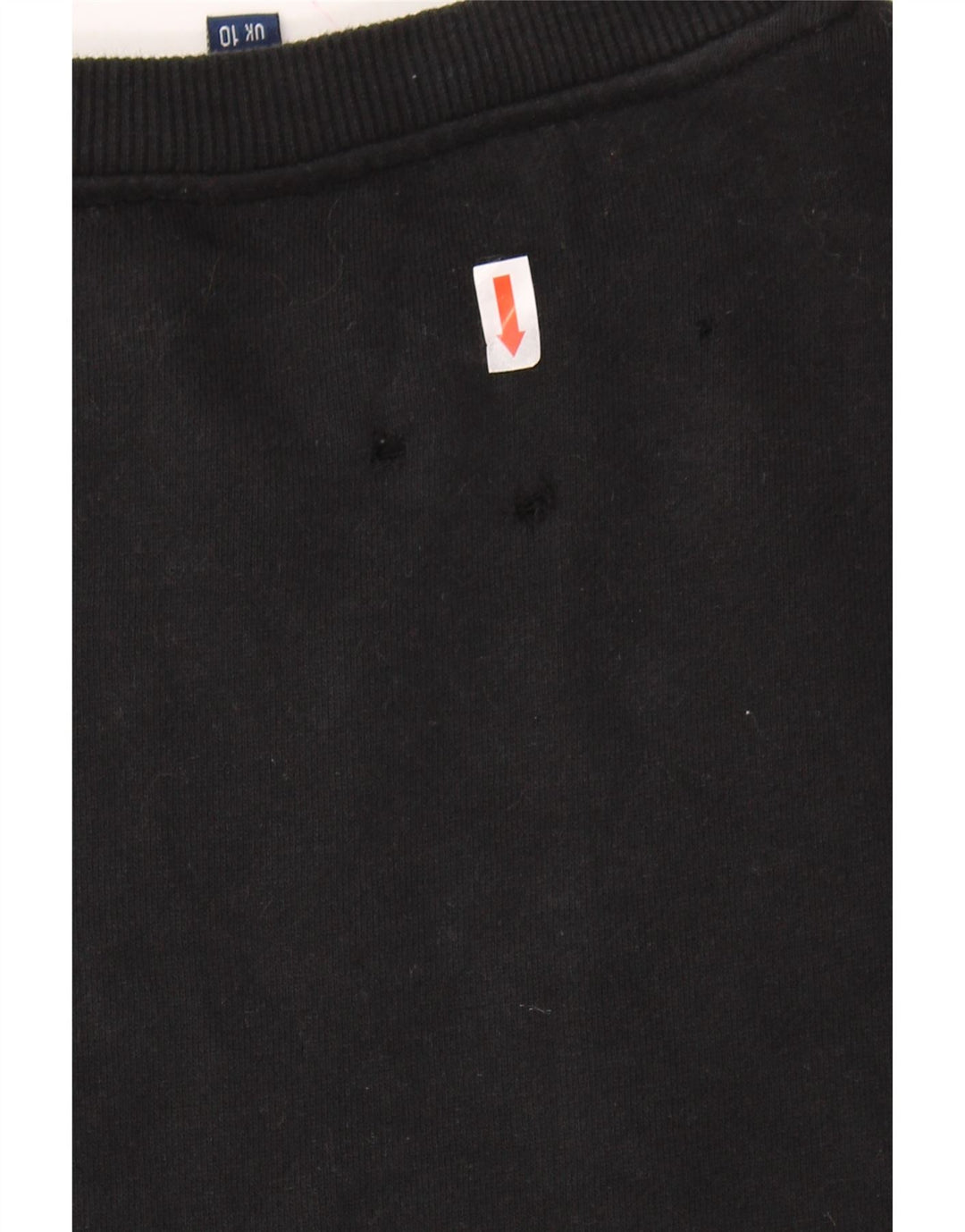 ELLESSE Womens Oversized Graphic Sweatshirt Jumper UK 10 Small Black Vintage Ellesse and Second-Hand Ellesse from Messina Hembry 