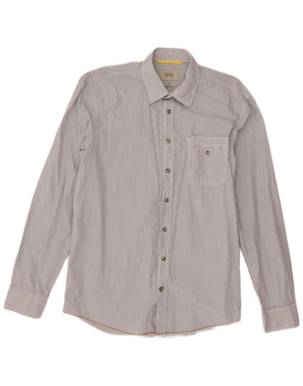 Camel Active Chemise Regular Fit Homme Coton à Rayures Blanc Moyen