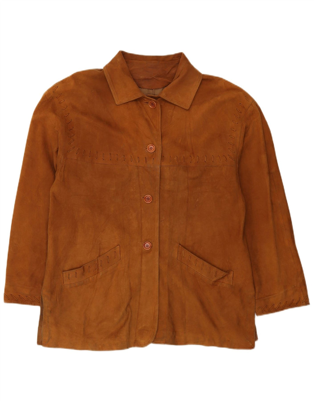 Conbipel Chaqueta de ante extragrande para mujer IT 46 Large Brown