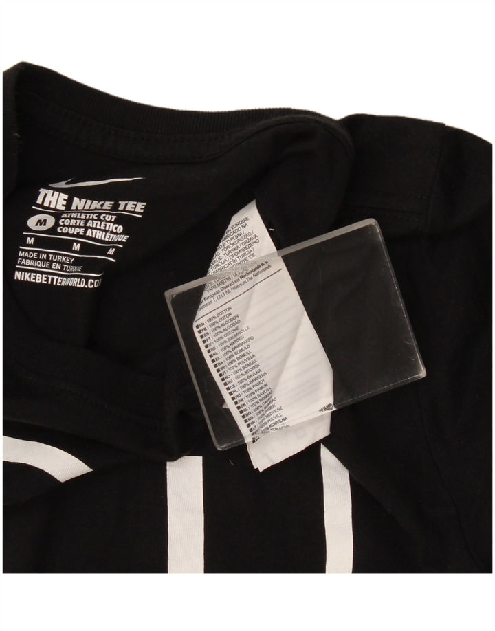 Nike Mens Graphic T-Shirt Top Medium Black Cotton