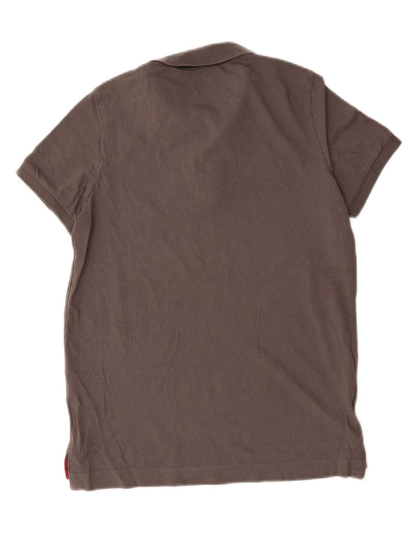 Benetton Herre Muscle Fit Polo Shirt Medium Grey Bomuld