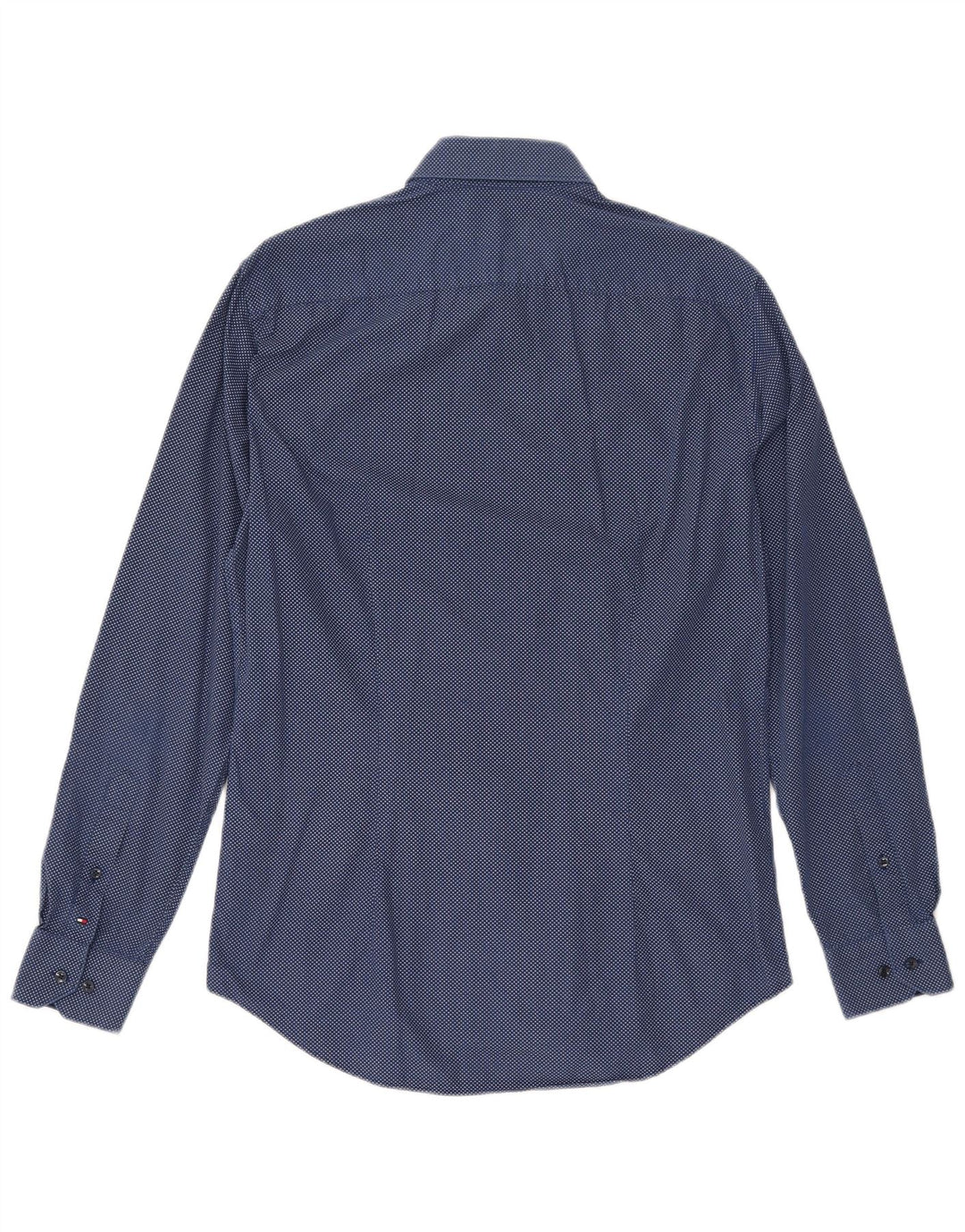 TOMMY HILFIGER skjorte med abstrakt mønster til mænd Størrelse 15 1/2 39 Medium Navyblå