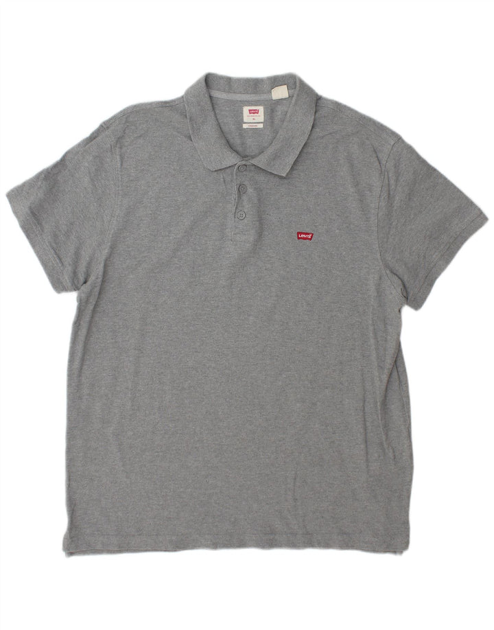 Polo Levi's da uomo standard XL in cotone grigio
