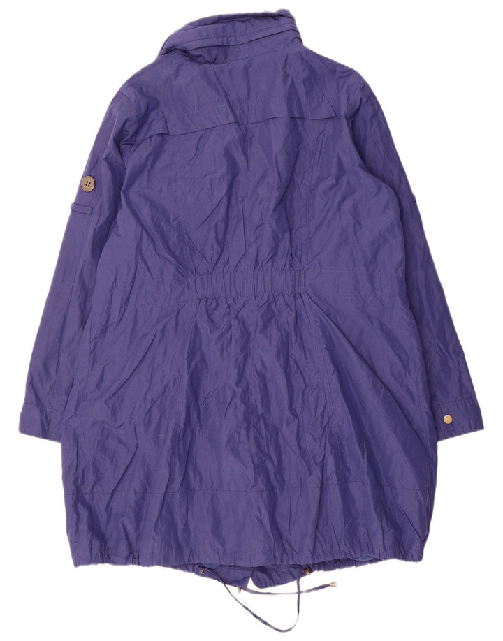 Marks & Spencer Womens Oversized Raincoat UK 20 2XL Blue Cotton
