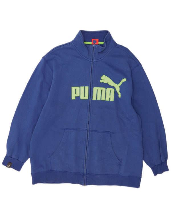 Puma herre grafisk træningsdragt topjakke 2XL blå bomuld