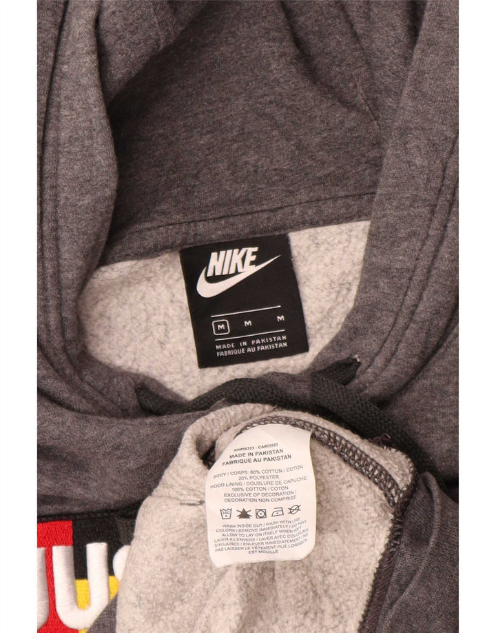 Nike Pull à capuche graphique en coton gris moyen pour homme
