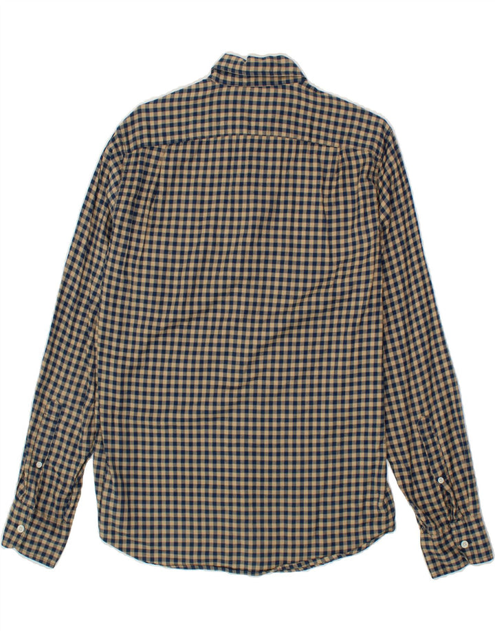J. CREW Mens Slim Shirt Medium Beige Gingham Cotton Vintage J. Crew and Second-Hand J. Crew from Messina Hembry 