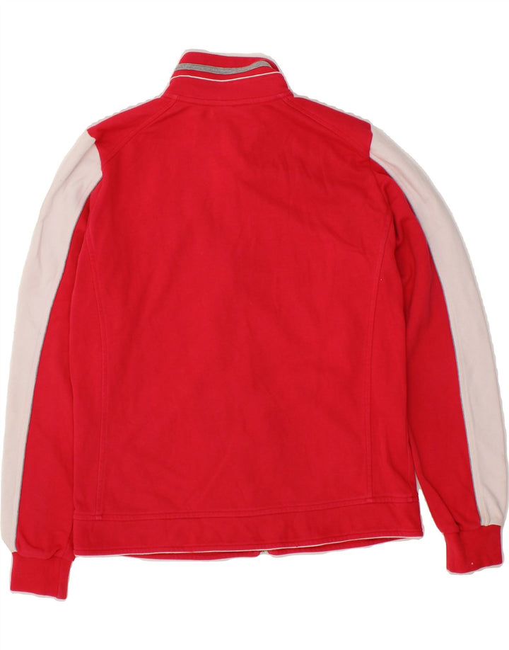 CHAMPION Womens Tracksuit Top Jacket UK 14 Medium Red Colourblock Cotton Vintage Champion and Second-Hand Champion from Messina Hembry 