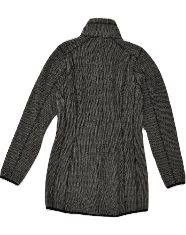 EDDIE BAUER Womens Tracksuit Top Jacket UK 6 XS Grey Polyester | Vintage Eddie Bauer | Thrift | Second-Hand Eddie Bauer | Used Clothing | Messina Hembry 