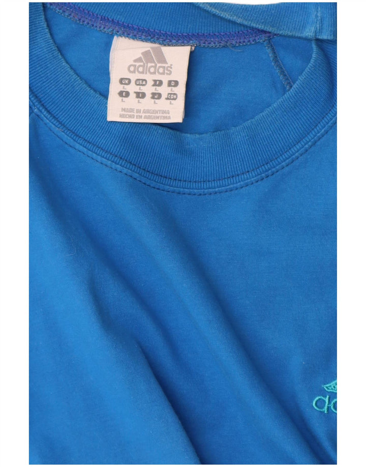 Adidas Herre T-Shirt Top Stor Blå