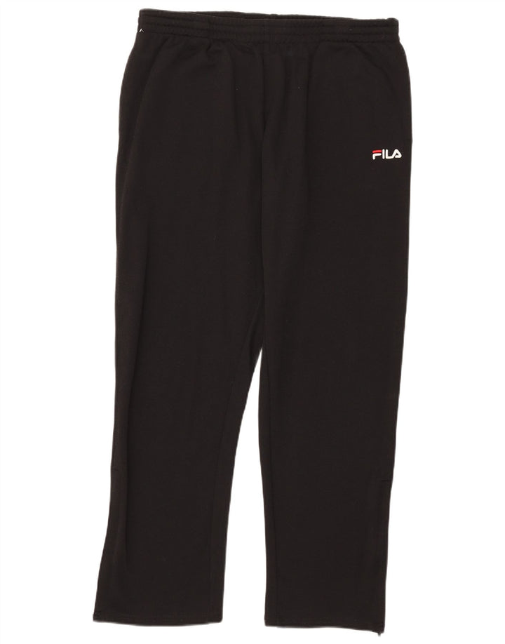 FILA Mens Tracksuit Trousers XL Black Cotton