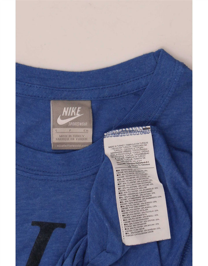 Nike Mens Graphic T-Shirt Top Small Blue Polyester