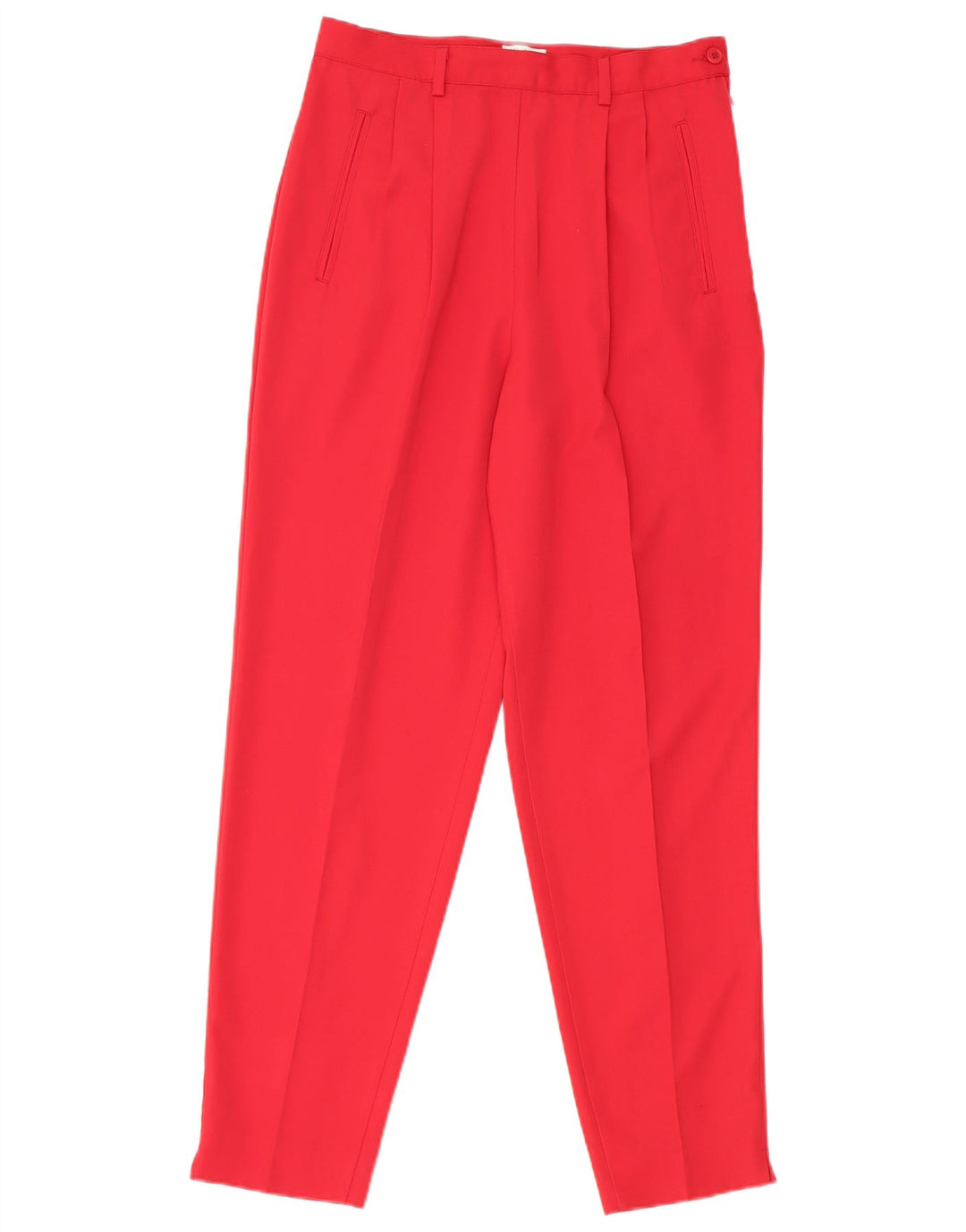 Benetton Dame Pegged Suit Bukser IT 44 Medium W26 L28 Rød Polyester