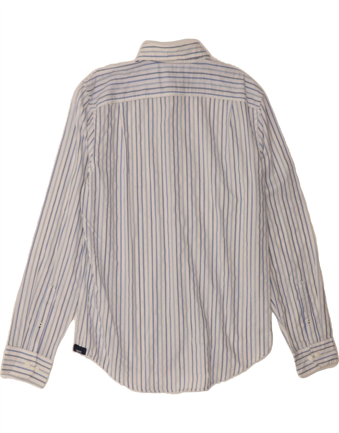 IZOD Mens Slim Fit Shirt Large White Striped Cotton Vintage Izod and Second-Hand Izod from Messina Hembry 