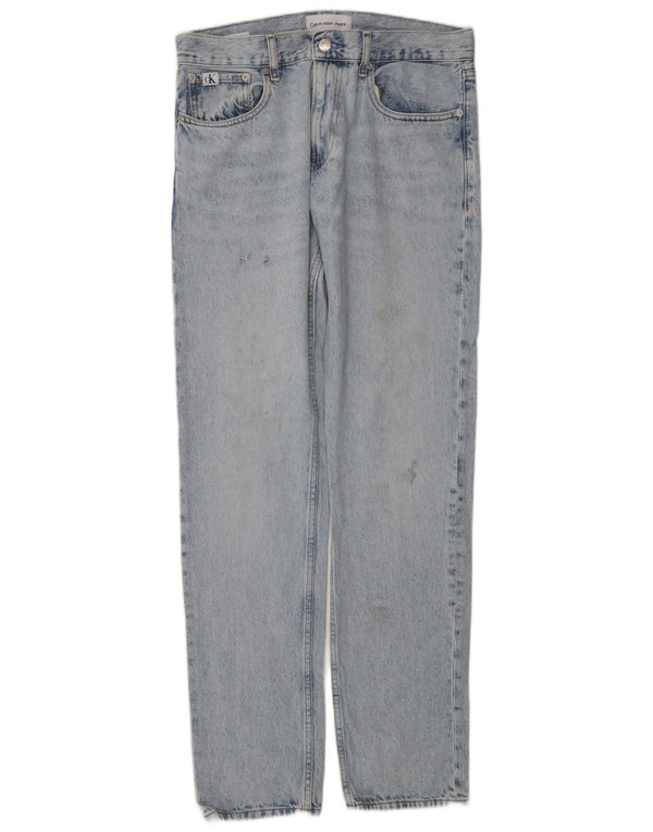 Jeans dritti da uomo Calvin Klein W29 L32 cotone blu