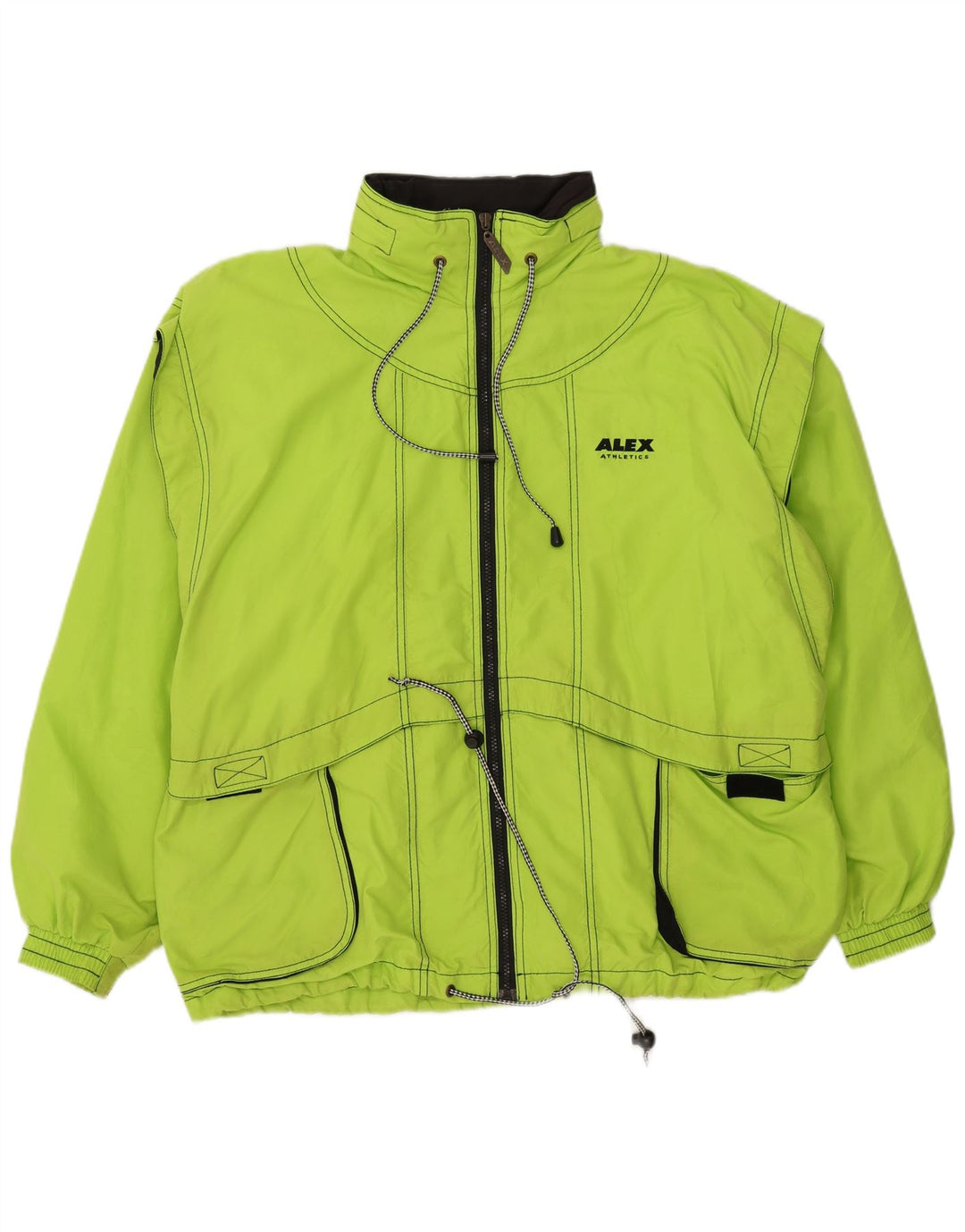 ALEX ATHLETICS  Mens Bomber Jacket UK 42 XL Green Polyester