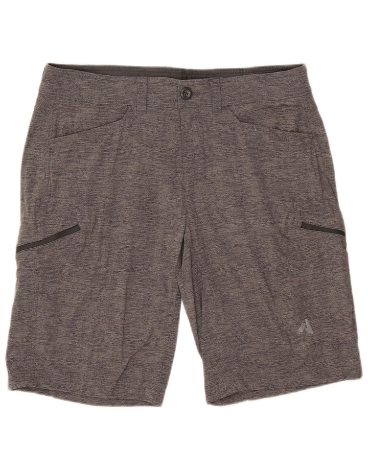 Eddie Bauer Mens Cargo Shorts W35 Large  Grey Flecked Nylon