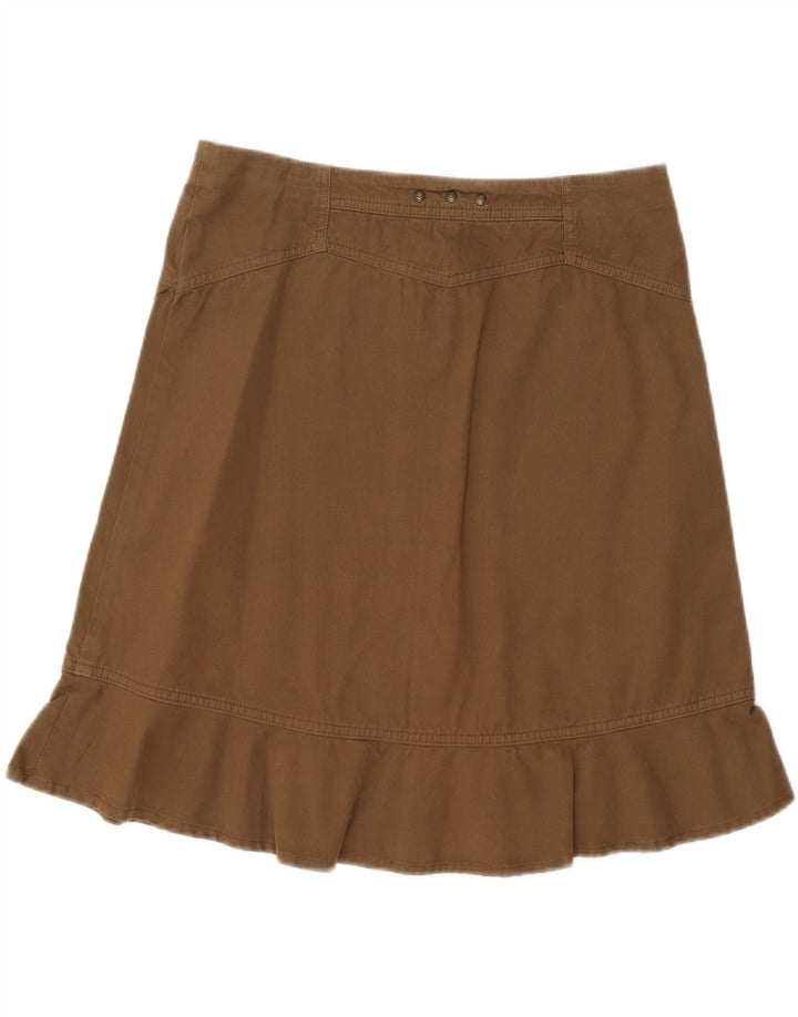 Marlboro Classics Womens Midi Skirt IT 44 Medium W32 Khaki Cotton