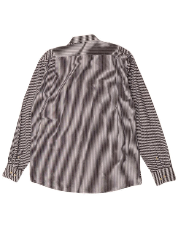 Camicia Carrera da uomo vestibilità classica taglia 45/46 2XL cotone gessato blu