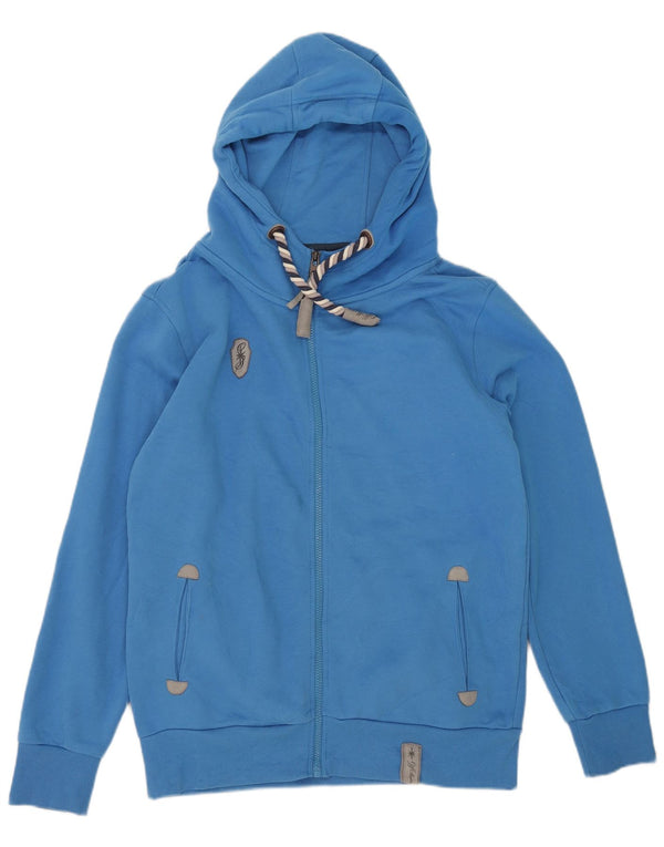 OFFSHORE Mens Zip Hoodie Sweater Medium Blue Cotton