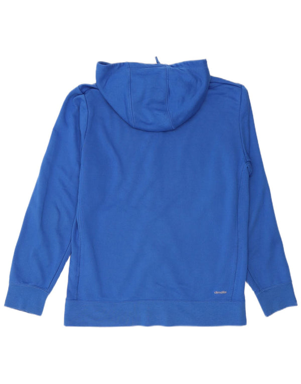 Adidas Mens Climalite Zip Hoodie Sweater Large Blue Cotton