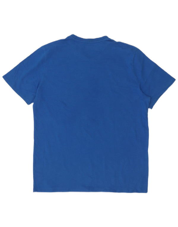 Calvin Klein Mens Graphic T-Shirt Top Medium Blue Cotton
