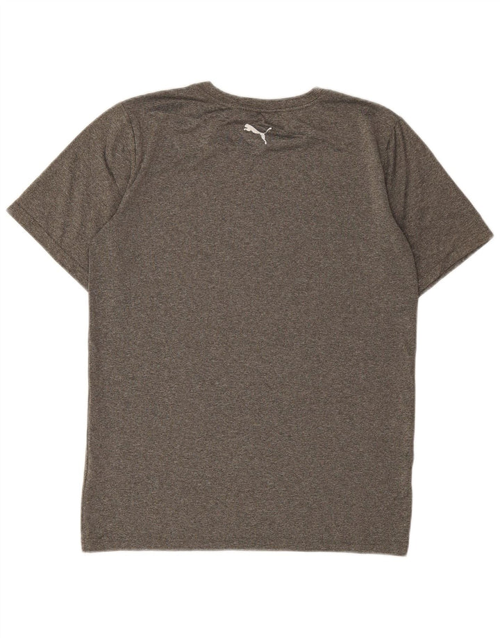 PUMA Boys Graphic T-Shirt Top 15-16 Years XL Grey Polyester