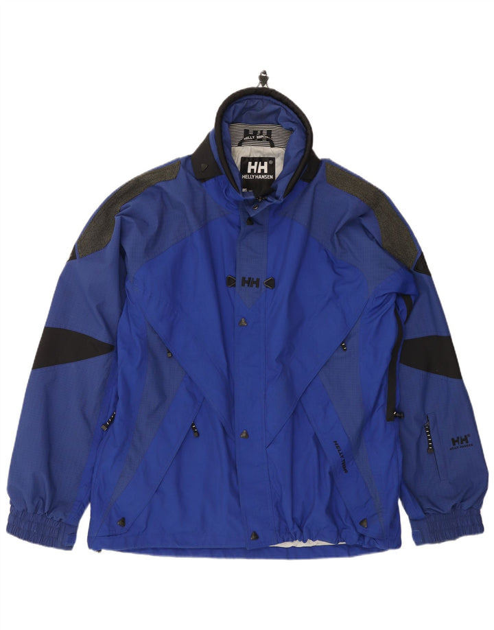 Helly Hansen Veste de pluie graphique pour homme UK 40 Large Bleu Colorblock Nylon