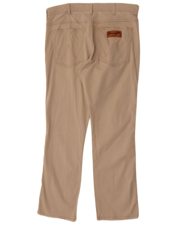 Pantaloni casual drepti elastici Wrangler pentru bărbați Arizona W36 L30 bumbac bej