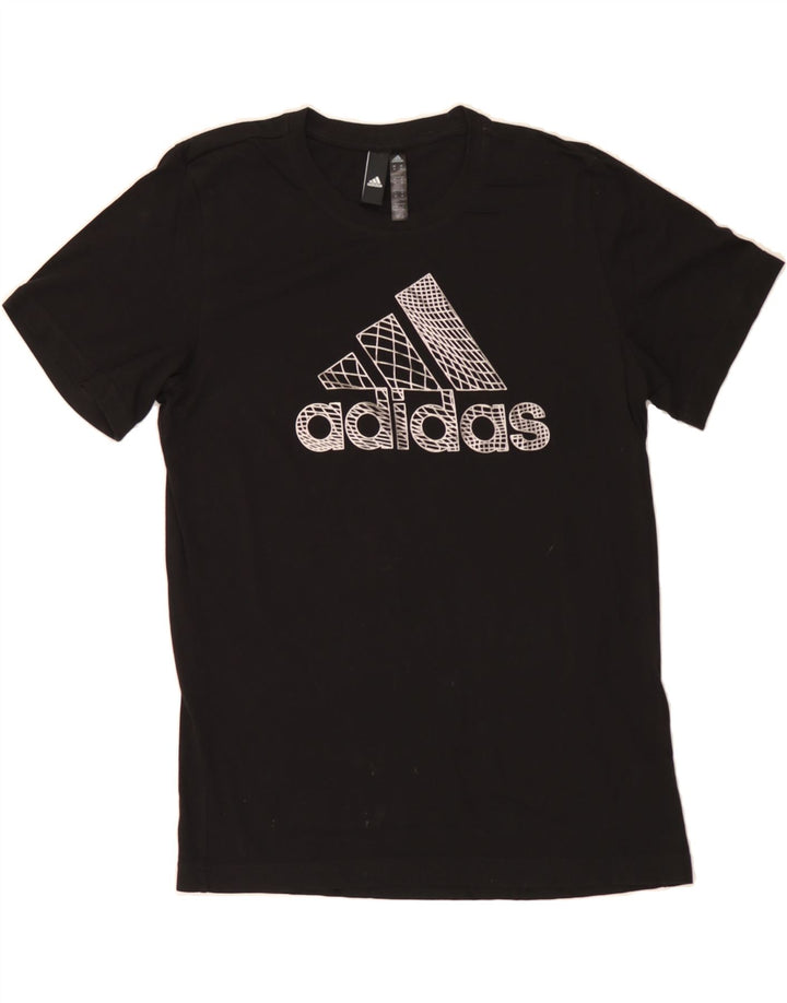 ADIDAS Mens Graphic T-Shirt Top Medium Black Cotton Vintage Adidas and Second-Hand Adidas from Messina Hembry 