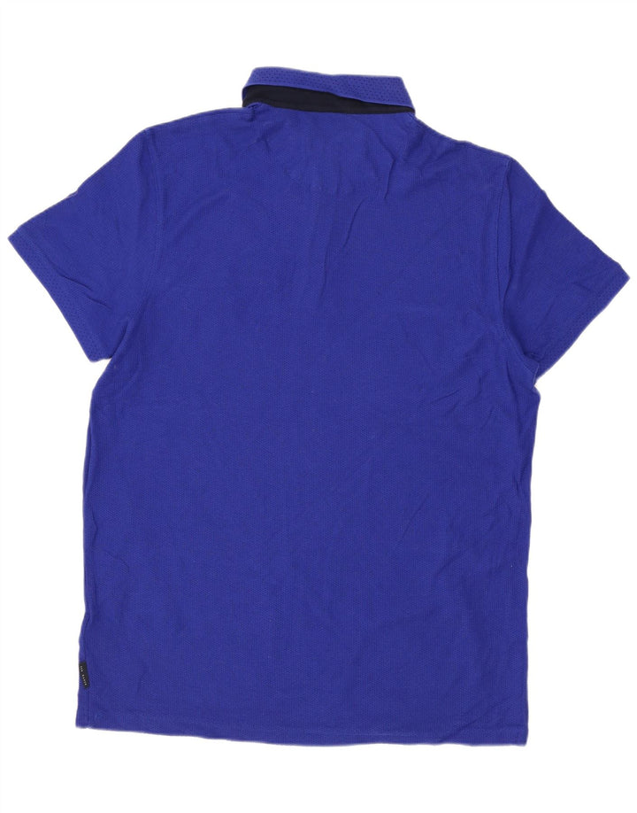 Ted Baker Mens Polo Shirt Size 4 Large Blue Cotton