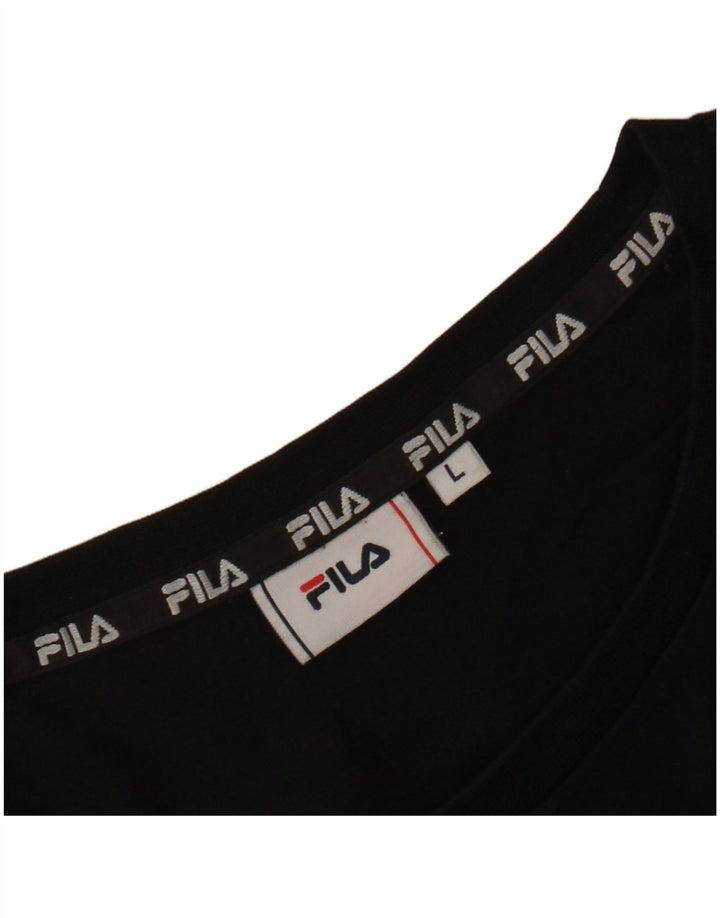 FILA T-Shirt Graphique Homme Grand Noir