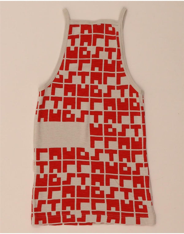 G-Star Damen-Weste-Top, UK 4 XS, rote geometrische Baumwolle
