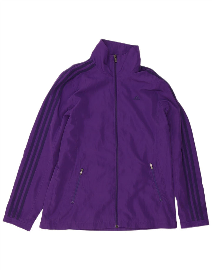 Adidas Veste de pluie pour femme UK 14 Large Violet Polyester