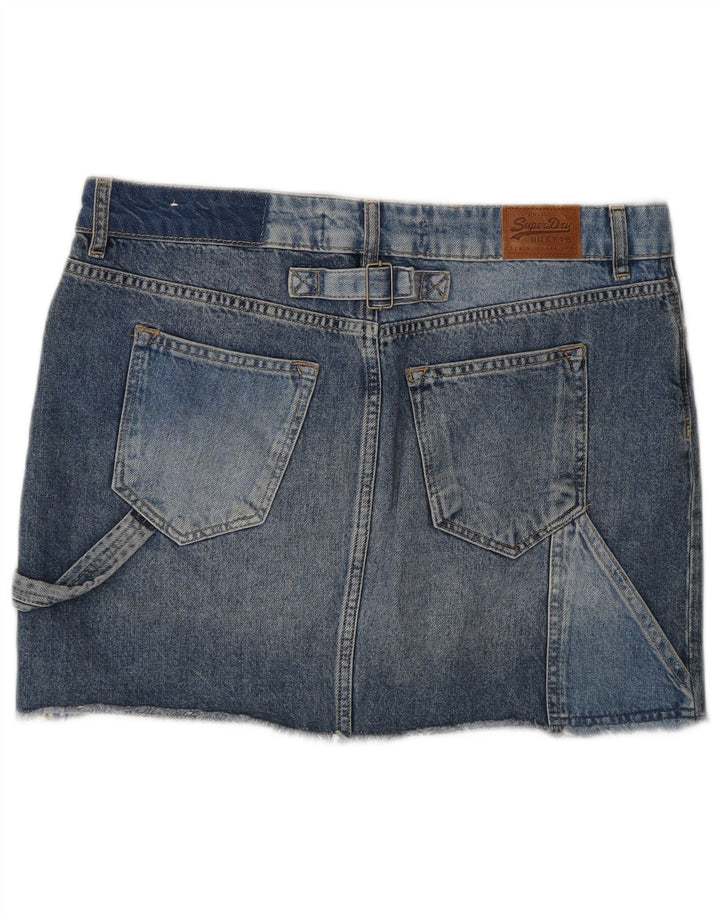 Superdry denimnederdel til kvinder W30 Medium Blue Bomuld