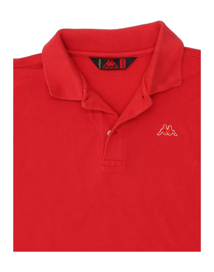 KAPPA Mens Polo Shirt Medium Red Cotton Vintage Kappa and Second-Hand Kappa from Messina Hembry 
