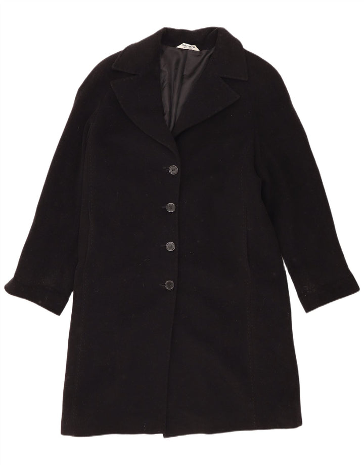 Franco Ancona Manteau Femme IT 46 Large Laine Vierge Noire