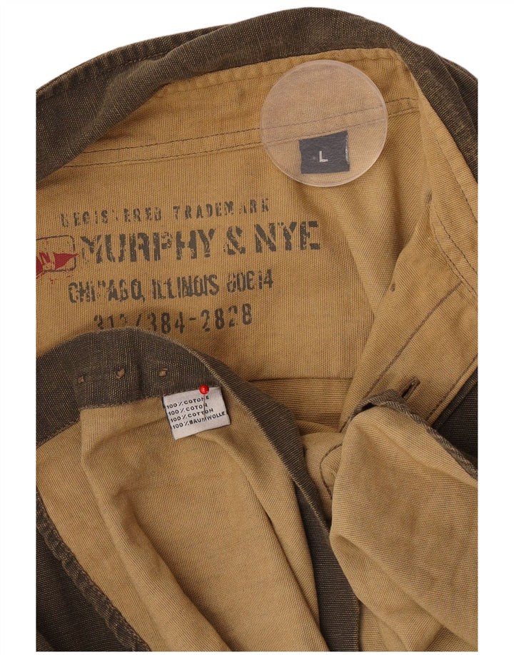 Murphy & Nye Herreskjorte Stor Khaki Bomuld