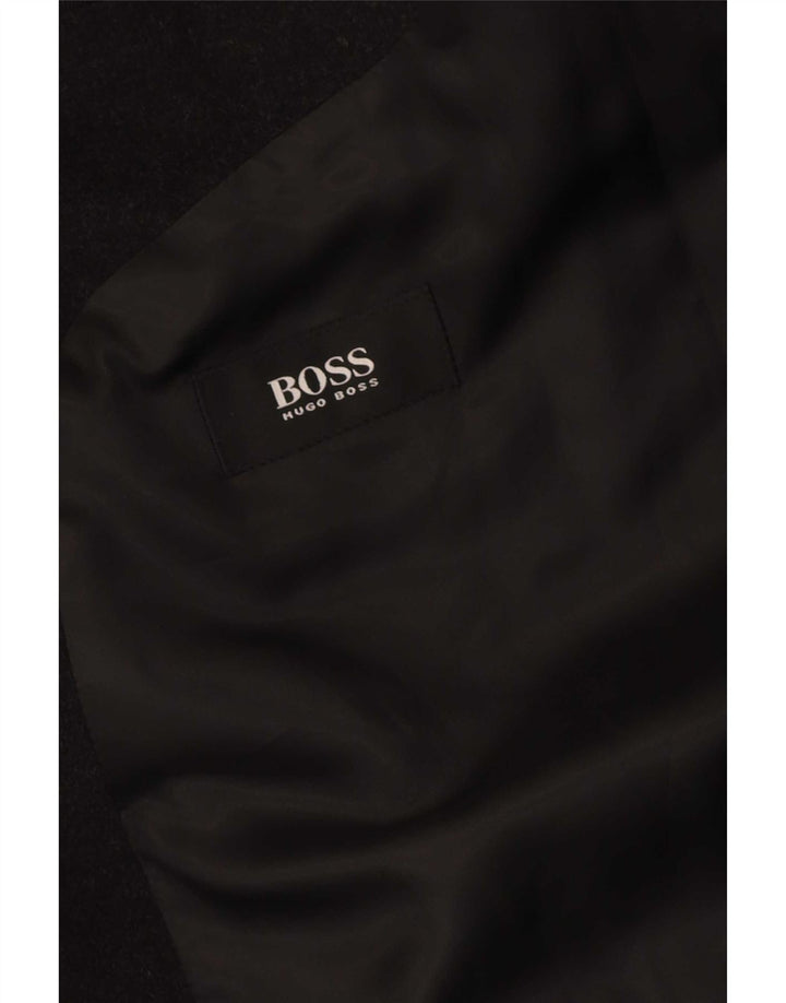 Hugo Boss Mens Overcoat UK 40 Large Grey