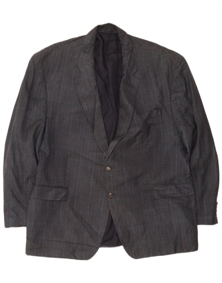Chaps Veste blazer à 2 boutons pour homme UK 42 XL Bleu marine à carreaux