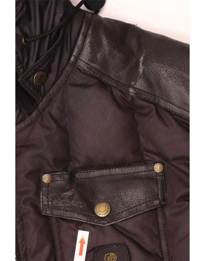 Refrigiwear Mens Cruz Hooded Padded Jacket UK 38 Medium Black Polyester