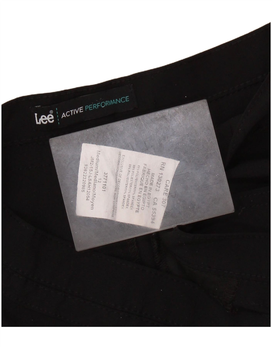 LEE Womens Cargo Shorts US 12 Large W34  Black Polyester