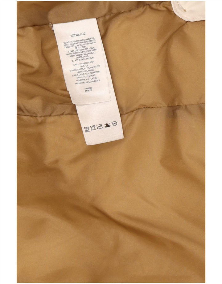 Columbia Womens Hooded Oversized Padded Jacket UK 10 Small White Polyester