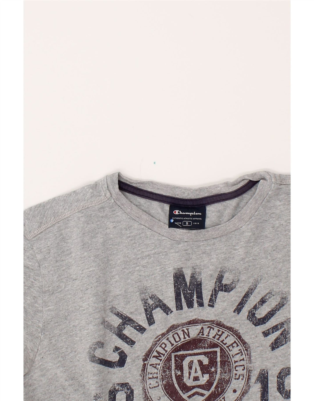 CHAMPION Mens Graphic T-Shirt Top Small Grey Cotton Vintage Champion and Second-Hand Champion from Messina Hembry 