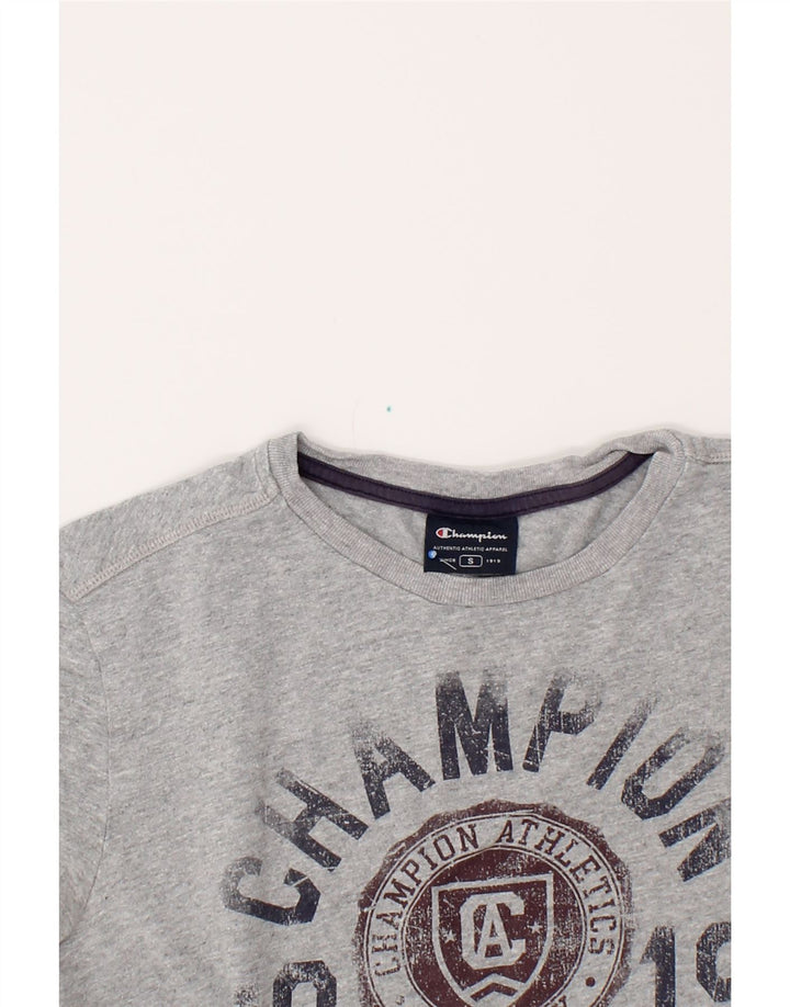 CHAMPION Mens Graphic T-Shirt Top Small Grey Cotton Vintage Champion and Second-Hand Champion from Messina Hembry 