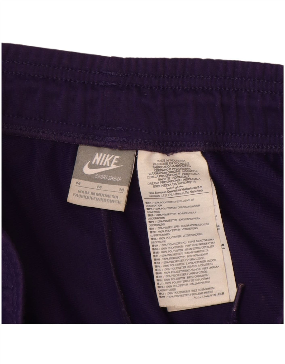 NIKE Womens Tracksuit Trousers Joggers UK 14 Medium  Purple Polyester