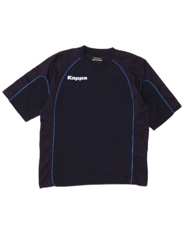 Kappa Mens Graphic T-Shirt Top Small Navy Blue Polyester